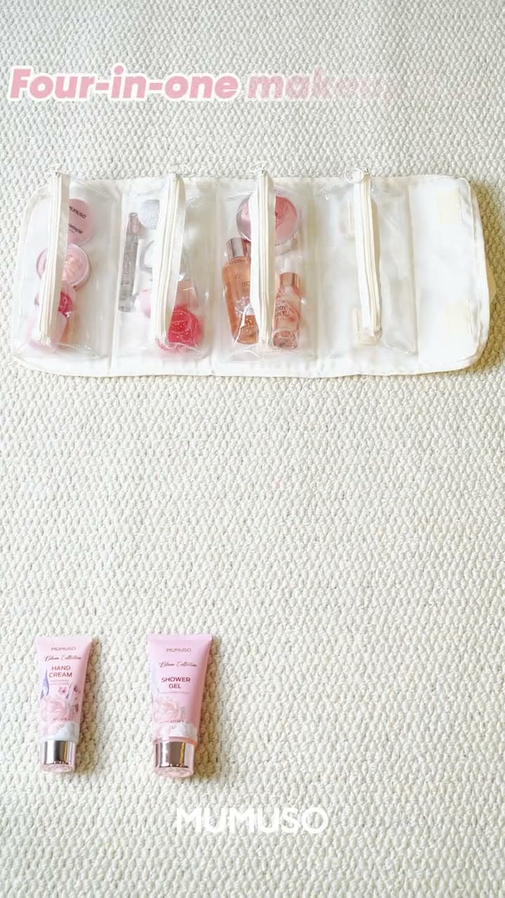 Four-in-one detachable handle cosmetic bag
